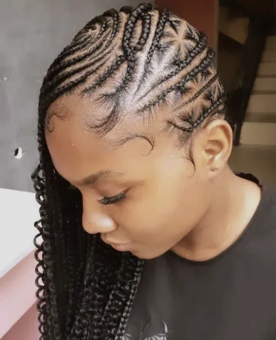 Stitch braids with long plaits at D&Daughters